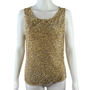 Vintage Escada Sequin Sheer Back Top
